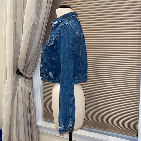 NWT Carmar Claudius Cropped Distressed Denim Jacket - Picture 2 of 8